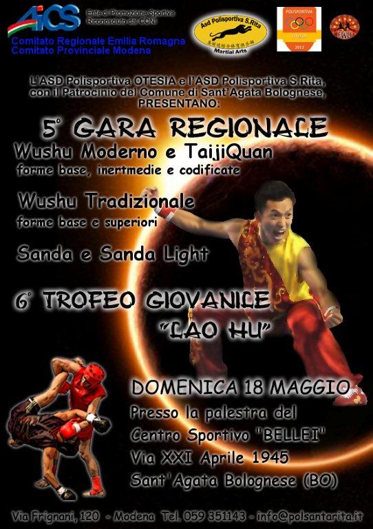 volantino Gare AICS Regionali wushu 2014