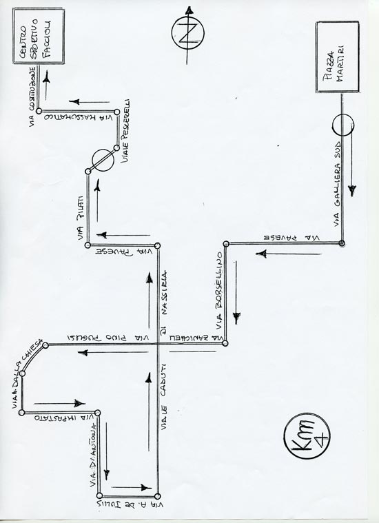 percorso camminata 550