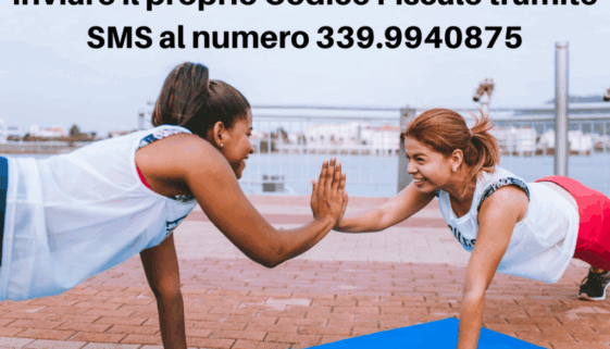 Inviare il proprio Codice Fiscale tramite SMS al numero 339.9940875