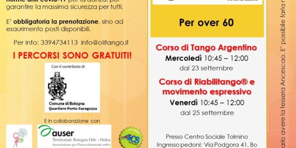 LiberiAmo movimento e creatività: incontri di Tango, Riabilitango® e movimento espressivo per Over 60