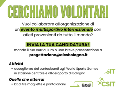 AICS cerca volontari per evento multisportivo internazionale!