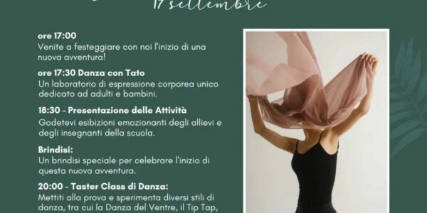 Grande Apertura di Dansécole il 17 settembre! 