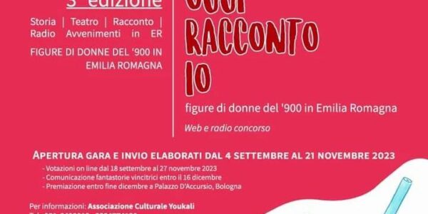Gara letteraria “Oggi racconto io: figure di donne del ‘900 in Emilia-Romagna”