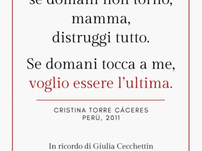 In ricordo di Giulia Cecchettin e di tutte le vittime di femminicidio