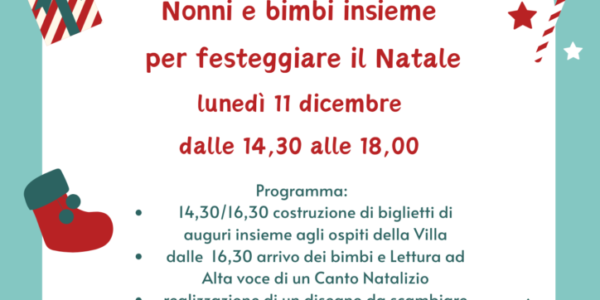 Nonni e bimbi insieme per festeggiare il Natale