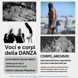 Locandina Voci e corpi della DANZA_corpo archivio