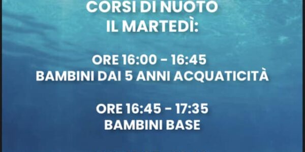 Corsi di nuoto alla Piscina di Monghidoro