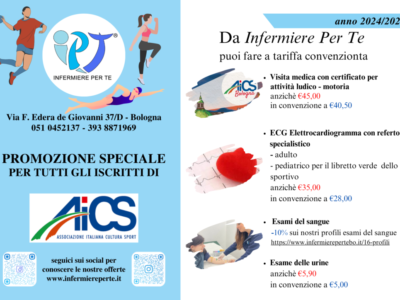 Convenzione per i soci e le socie AICS con Infermiere Per Te
