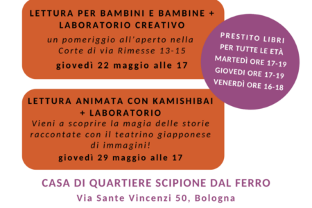 Biblioteca diffusa Quartiere San Donato San Vitale anche alla Casa di Q.re Scipione dal Ferro