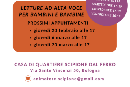 Biblioteca diffusa Quartiere San Donato San Vitale anche alla Casa di Q.re Scipione dal Ferro
