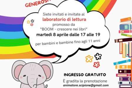 Laboratorio di lettura promosso da “BOOM – crescere nei libri” alla Casa di Q.re Scipione dal Ferro