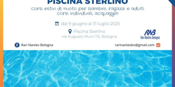 Corsi estivi alla Piscina Sterlino