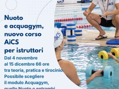 Nuoto e acquagym, a Bologna il nuovo corso AiCS per istruttori